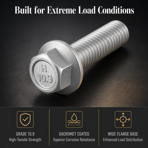 Custom OEM Zinc Aluminum Coated Hex Bolts