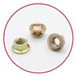 Yellow Zinc Plated Flange Nuts