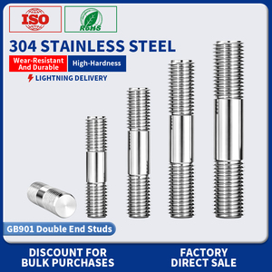 304 Stainless Steel Double End Stud Bolt GB901